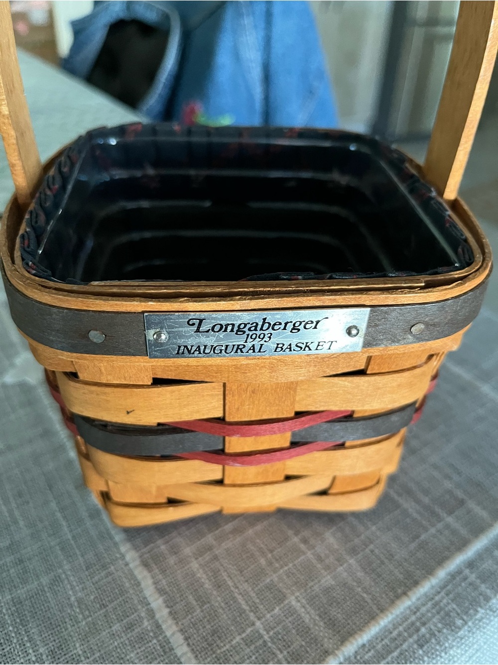 Longaberger 1993 Inaugural Basket Liner Protector Signed USA
